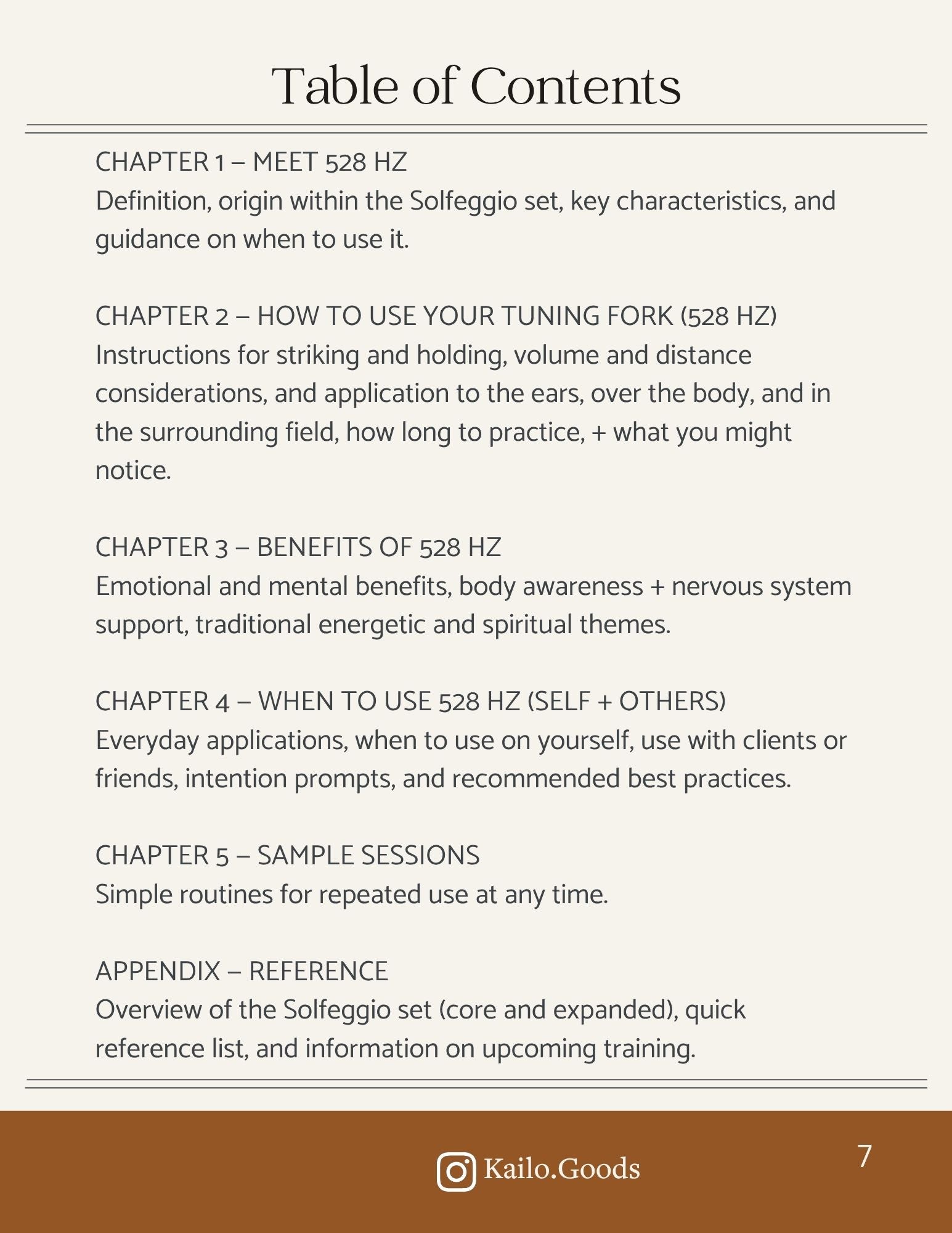 528 Hz Tuning Fork + Training Manual Set